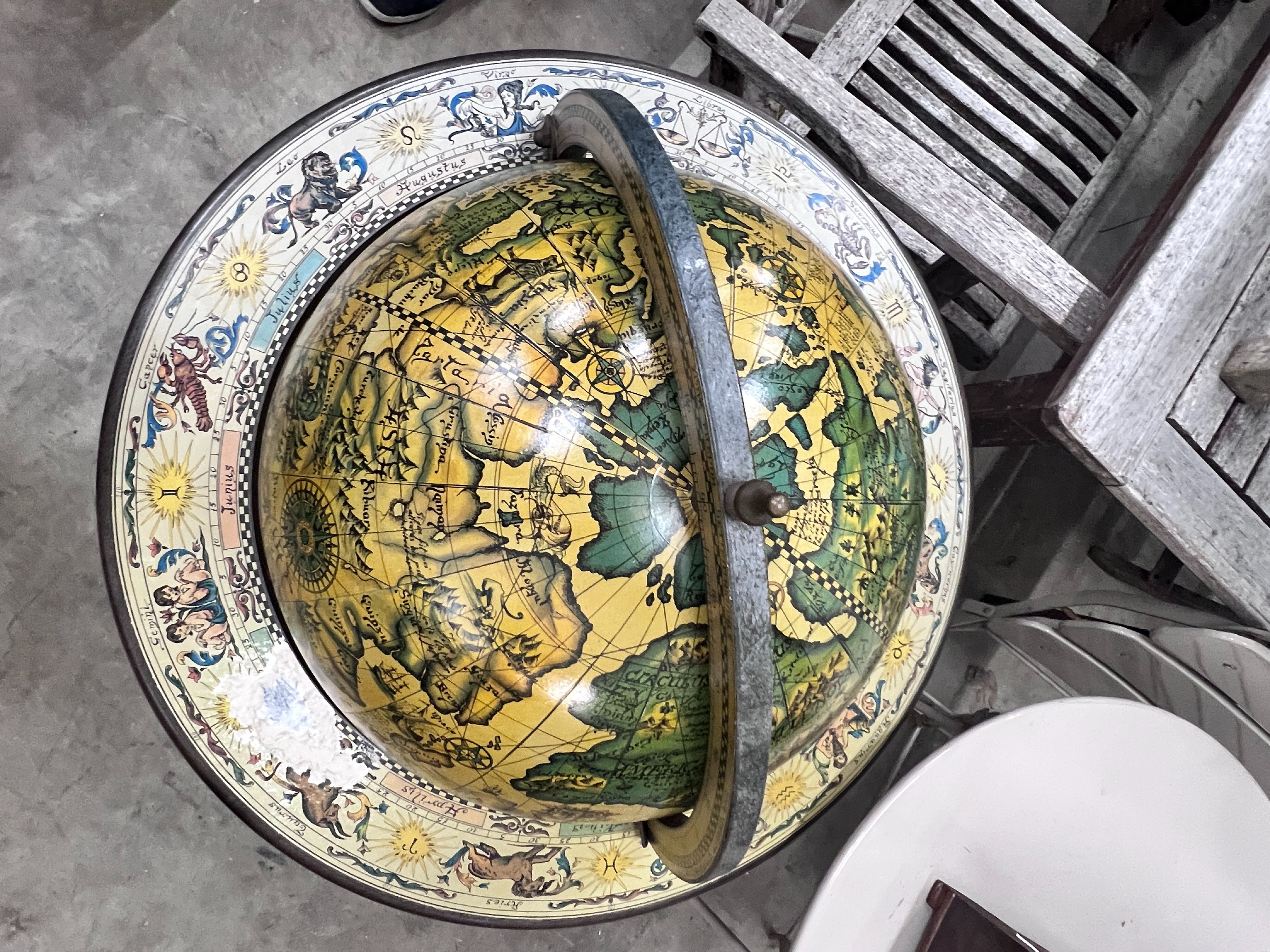 A globe drinks trolley, height 98cm